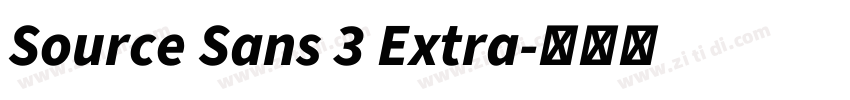 Source Sans 3 Extra字体转换 Source Sans 3 Extra字体转换